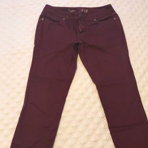 Size 12 The Limited burgundy skinny Jeans